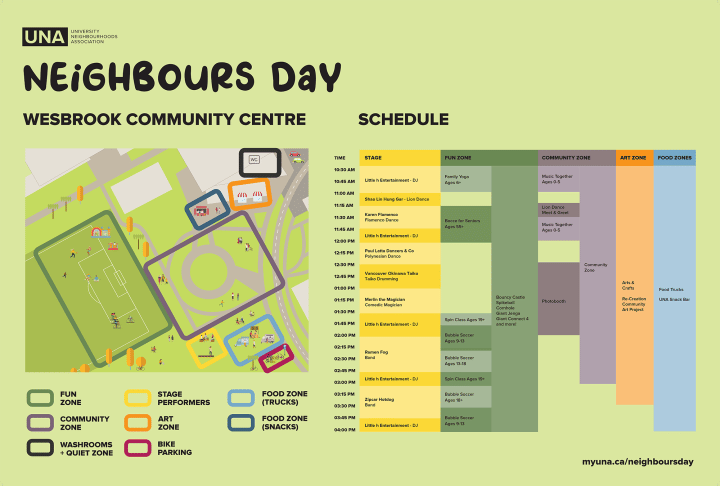 2022 Neighbours Day Map and Schedule